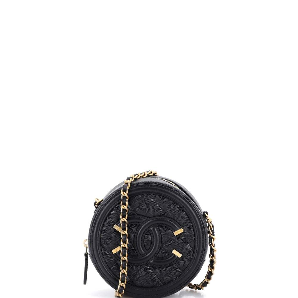 Chanel Filigree Round Clutch With Chain #239852C27B